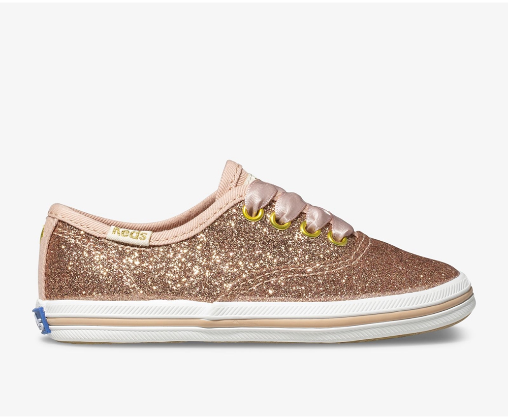 Keds Kids Sneakers Rose Gold - Kate Spade new york Champion Glitter - 842NRTULD